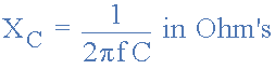 Capacitive Reactance Equation capacitive reactance equation