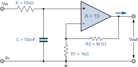 Active Low Pass Filter Circuit active low pass filter circuit