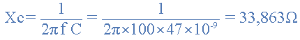 Capacitive Reactance at 100Hz capacitive reactance at 100hz
