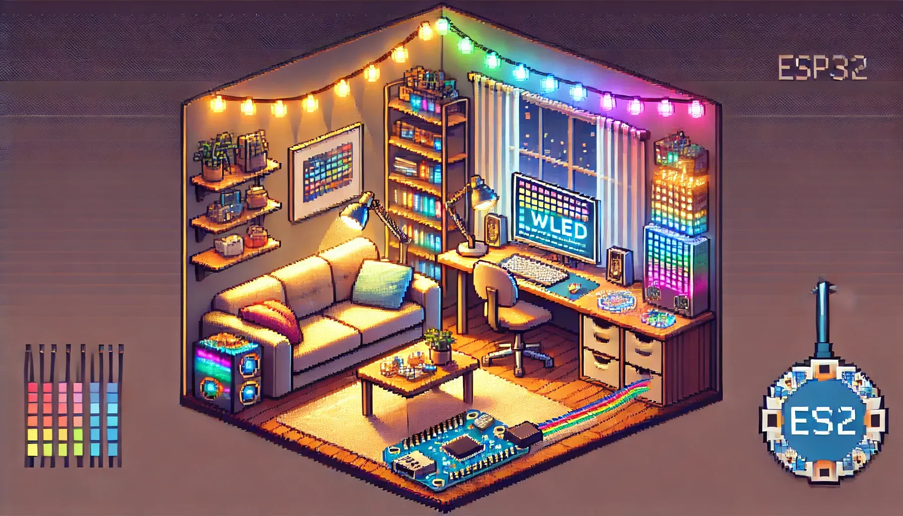 Create dynamic lighting with WLED on ESP32 for a colorful, customizable home setup