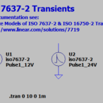 LTspice: Models of ISO 7637-2 & ISO 16750-2 Transients